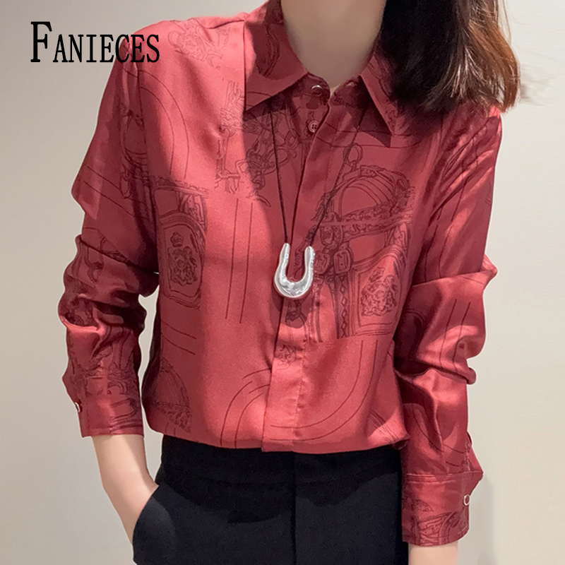 Luxury Lifestyle Women - Wine Red Women Shirts 2026 Spring
