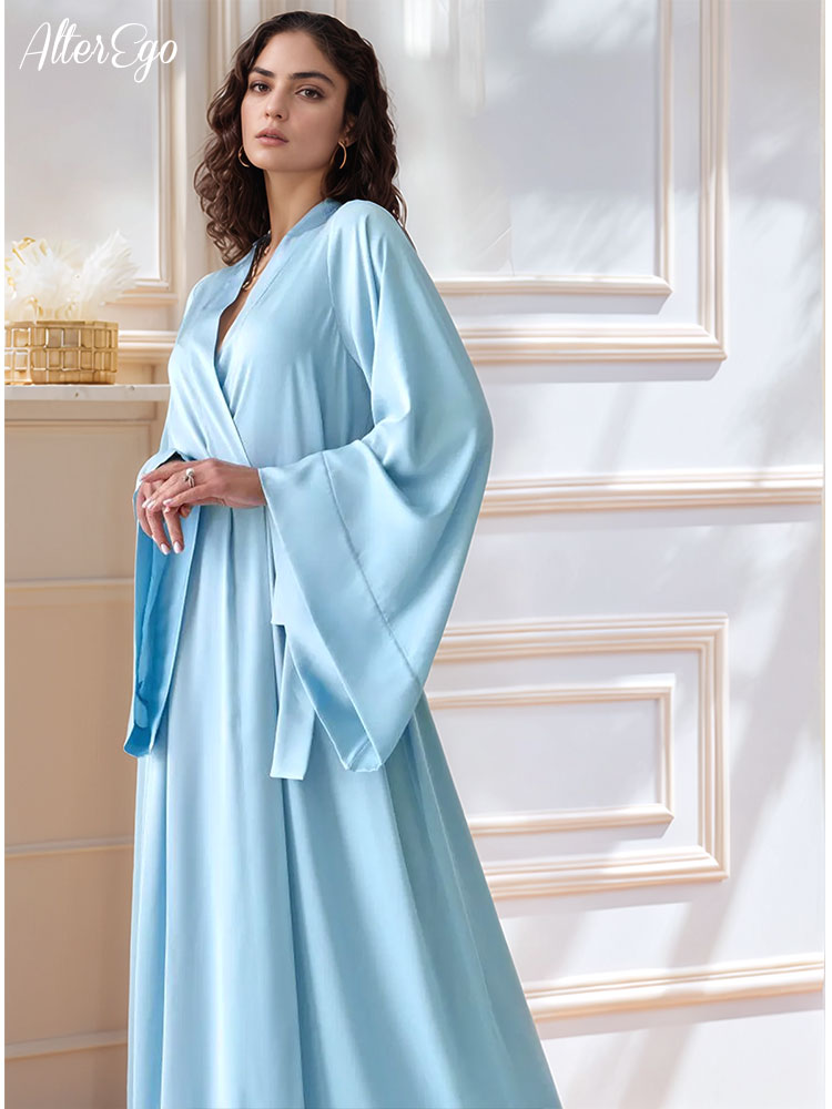 Floor Length Bridal Kimono Bei - Luxury Lifestyle Women recensione e prezzo