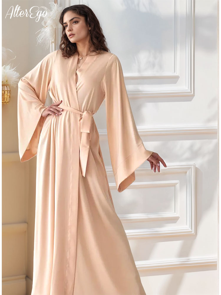Floor Length Bridal Kimono Bei - Luxury Lifestyle Women recensione e prezzo