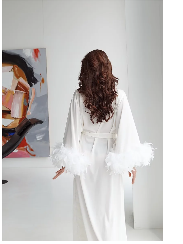 Long Silk Robe White Boudoir R - Luxury Lifestyle Women recensione e prezzo